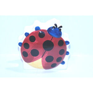 Vintage Hand Painted Ladybug Napkin Mail Holder Ceramic Collectible 5"H 5"L 2"W